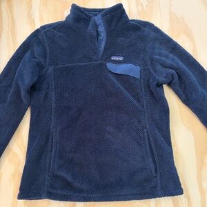 Patagonia Snap-T Fleece Pullover Women’s M Navy Polartec Thermal Pro Jacket